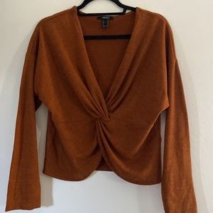 Forever 21 Rust Twist Front Sweater [S]